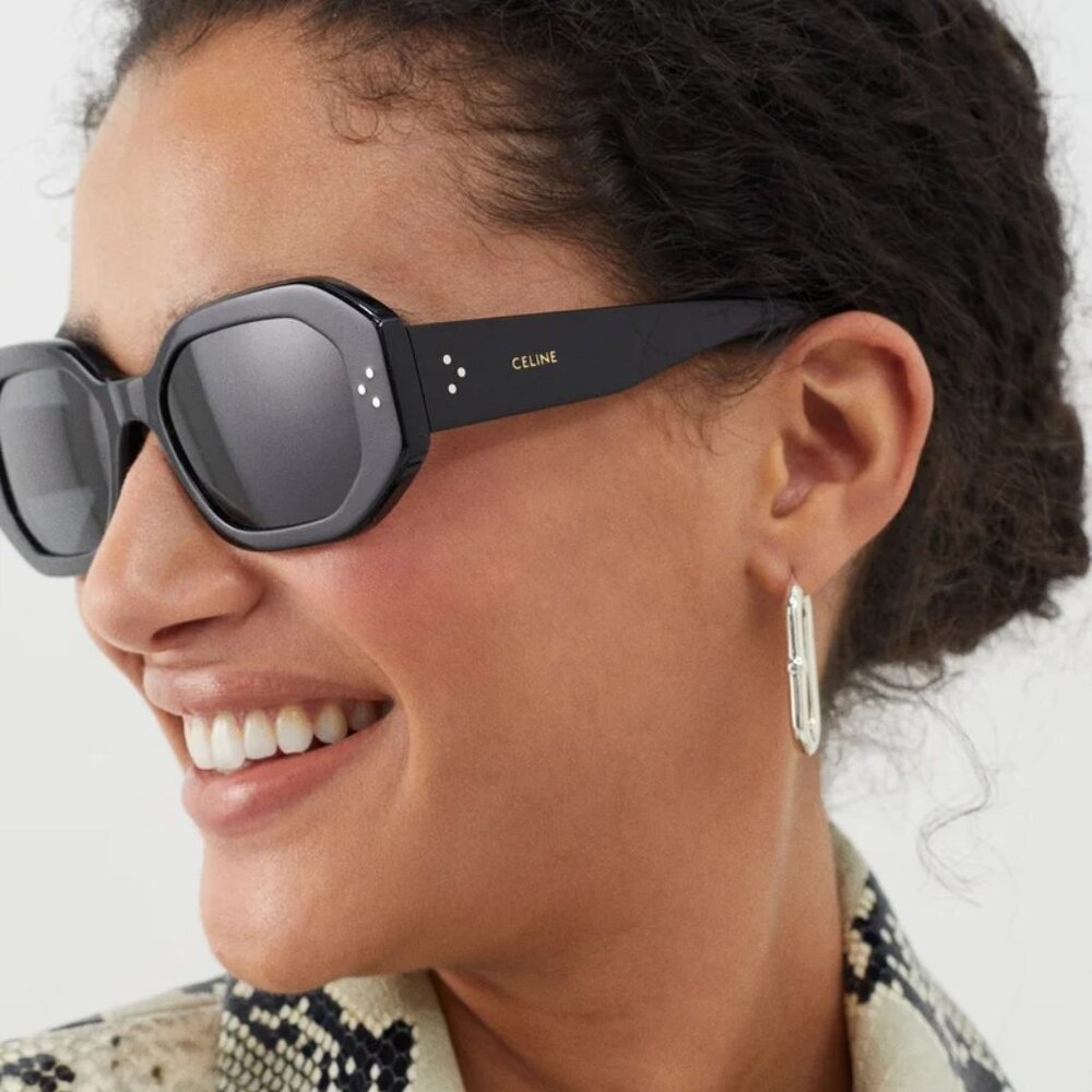 Celine 3 Dot Geometric Square Sunglasses CL40255I